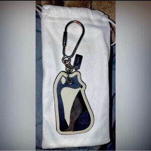 Coach Fox Novelty Leather Keyring #54924